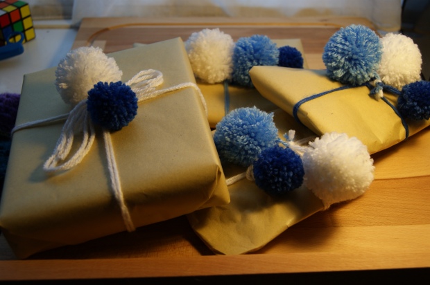 Homemade pompoms and gift tags - two of my favourite things about Christmas this year!